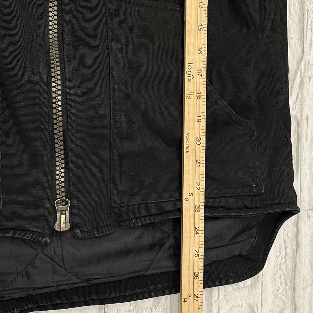 Cowboy Hardware Vest Mens M Black Duck Canvas Western Quilt Lined Embroidered - Picture 13 of 15